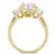 Amour 10k Yellow Gold 3 CT TGW Created White Moissanite 3 Stone Ring - tienda online