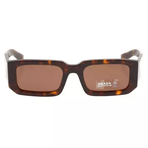 Prada Dark Brown Rectangular Men's Sunglasses PR 06YS 2AU8C1 53 - comprar online