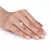Imagen de Amour 10k Yellow Gold 3 CT TGW Created White Moissanite 3 Stone Ring