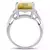 Amour Sterling Silver 6 5/8 CT TGW Citrine White Topaz Cocktail Ring - tienda online