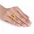 Imagen de Amour Yellow Silver 0.04 CT Diamond TW And 7 3/5 CT TGW Citrine White Topaz Fashion Ring