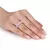 Imagen de Amour 14k White Gold 4 3/8 CT TGW Created White Moissanite Eternity Ring