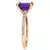 Amour 1/10 CT Diamond TW And 1 1/2 CT TGW Amethyst-Africa Fashion Ring 10k Pink Gold JMS005335 en internet
