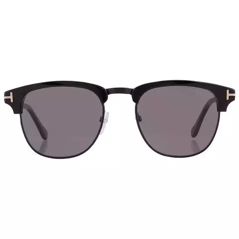 Tom Ford Polarized Smoke Square Men's Sunglasses FT0248 01D 51 - comprar online