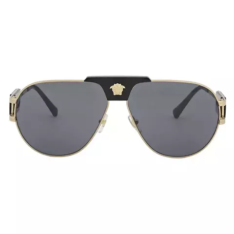 Versace Dark Grey Pilot Men's Sunglasses VE2252 100287 63 - comprar online