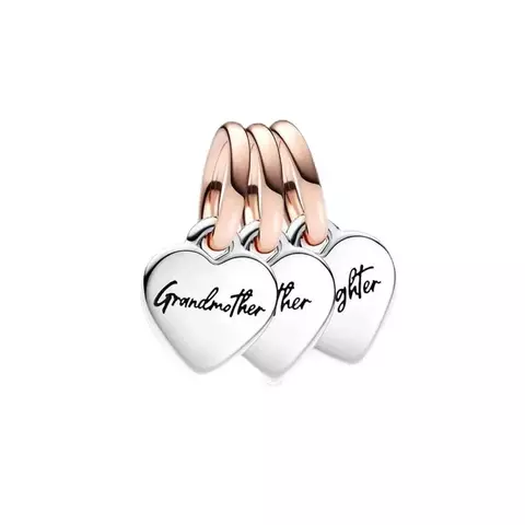 Pandora Sterling Silver Two-tone Splittable Friendship Triple Dangle Charm - comprar online