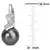Amour 9-9.5mm Black Tahitian Cultured Pearl and 1/6 CT TW Diamond Leverback Earrings In Sterling Silver en internet