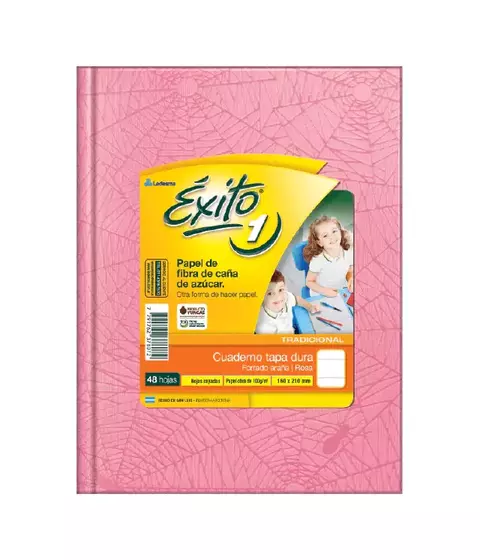Cuaderno Exito 16x21 48 Hojas Rayadas Tapas Duras Rosa