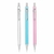 Portaminas 0.7 Deli Cuerpo Metalico disponible en color Plata-celeste