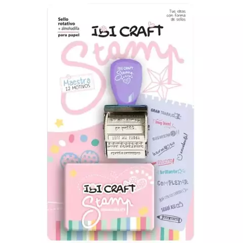 Sello Rotativo IBI CRAFT +almohadilla Para MAESTRA INGLES