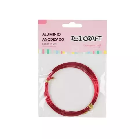 Alambre IBI CRAF Aluminio Rojo 1mmx5mts