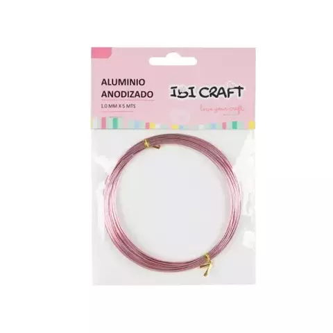 Alambre IBI CRAF Aluminio Rosa Claro 1mmx5mts