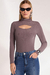 BLUSA EM MALHA CANELADA CINZA - comprar online