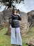 CALCA WIDE LEG EM ALFAIATARIA BEGE ESCURO - Flavia Ferrer