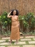 VESTIDO MAXI MIDI EM COURO P.U. BEGE na internet