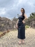 VESTIDO MAXI MIDI EM COURO P.U. PRETO - loja online