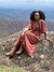 VESTIDO MAXI MIDI EM BLEND DE VISCOSE VERMELHO ESCURO na internet