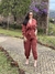 CAMISA AMPLA EM VISCOSE VERMELHO ESCURO - Flavia Ferrer