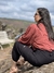 BLUSA MANGA LONGA EM BLEND DE VISCOSE VERMELHO ESCURO - loja online