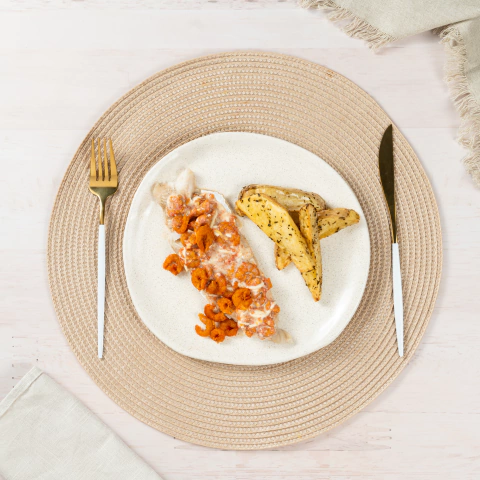 Filet a la crema de camarones con papas - comprar online
