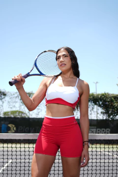 Conjunto Peônia - Vermelho e Branco - comprar online