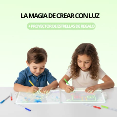 Pizarra Mágica Tableta Luz Led Usb Acrilico + de REGALO P/COMPRA (1) PROYECTOR - Ruchi