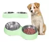 Plato Comedero Doble Para Mascotas Bowl Bebedero Perros Gato