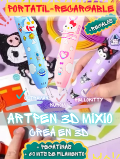 KUROMI ArtPen 3D + de REGALO 60 mts filamentos + STICKERS - Ruchi