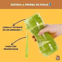 Botella Portátil 2 En 1 Para Mascotas Alimento Y Agua Paseos