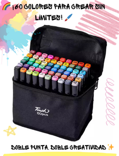 MarkUp- Set de 60 Marcadores doble punta - comprar online