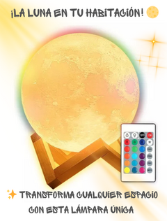 LunaRGB-Lampara led Luna, Luz RGB+control - comprar online