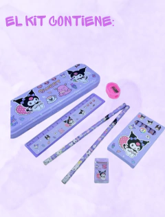 Kit Escolar Kuromi y My melody-Kit Escolar Personajes Sanrio en internet