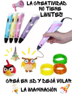 Imagen de ArtPen 3D - Lapiz impresora 3D con pantalla + soporte + de REGALO filamentos