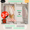 PACK 4 Perchas Organizadoras Espacios Rebatible Mágicas para 9 posiciones