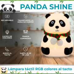 PandaShine-Lámpara de noche de silicona en forma de osito panda - comprar online