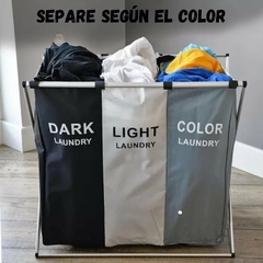 Canasto-Bolsa de ropa triple en internet