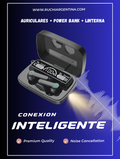 Auriculares Profesionales BT con linterna + Power Bank - Resistentes al agua - tienda online