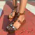 Sandália Fabiana - Sandália Papete Flatform Gladiadora Com Aplicações Bolls - loja online