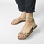 Sandália Serena - Sandália Rasteira Com Aplicações Tira de Abotoar Bico Redondo - Lila Shoes