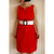 Vestido vermelho tafetá TAM M