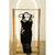 VESTIDO MIDI PRETO BORDADO TULE LANÇA PERFUME TAM P