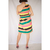 Vestido um ombro listras coloridas LITT TAM 42 - comprar online