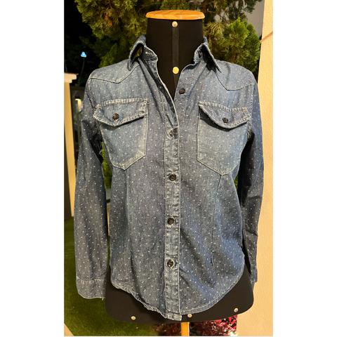 Camisa jeans poá VICUNHA TAM P