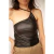 Cropped preto um ombro FOREVER 21 TAM XS