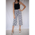 Calça pantacourt listras branca e azul TAM P - comprar online