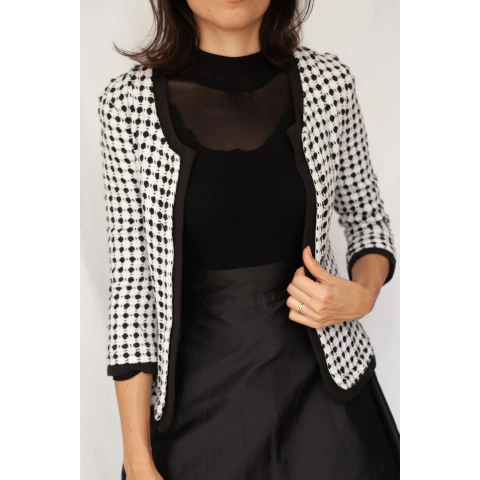 Blazer curto tweed DKNY TAM P