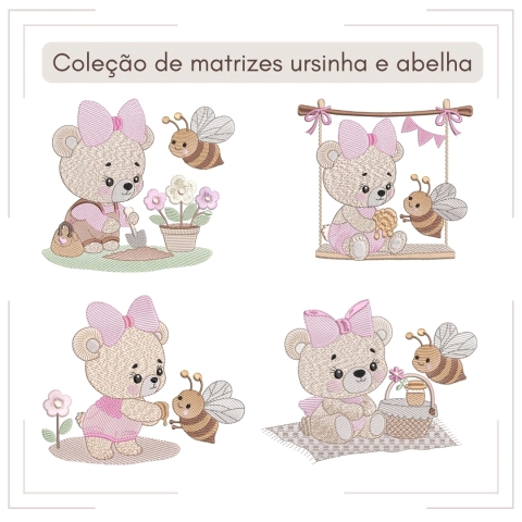 Coleção ursinha e abelha