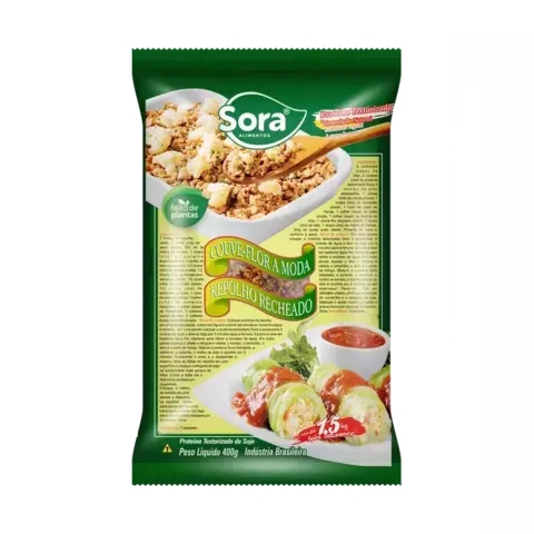 Proteína Texturizada de Soja | Granulada Natural 400g Sora