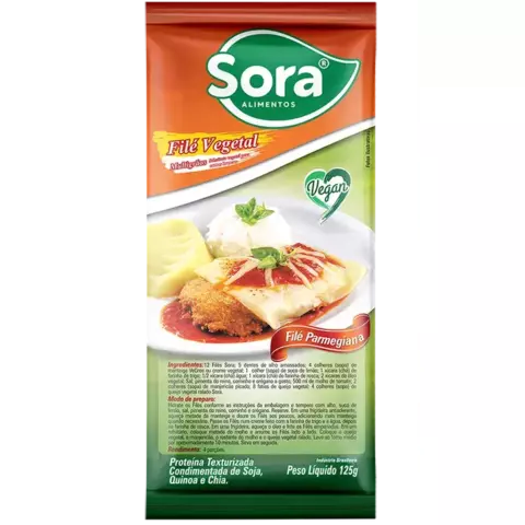 Filé de Proteína Vegetal Condimentada | Carne Branca 125g Sora