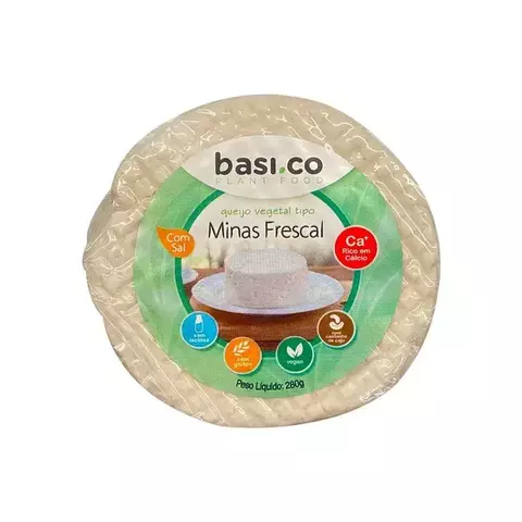 ❄Queijo Vegetal tipo Minas Frescal 280g Basi Co